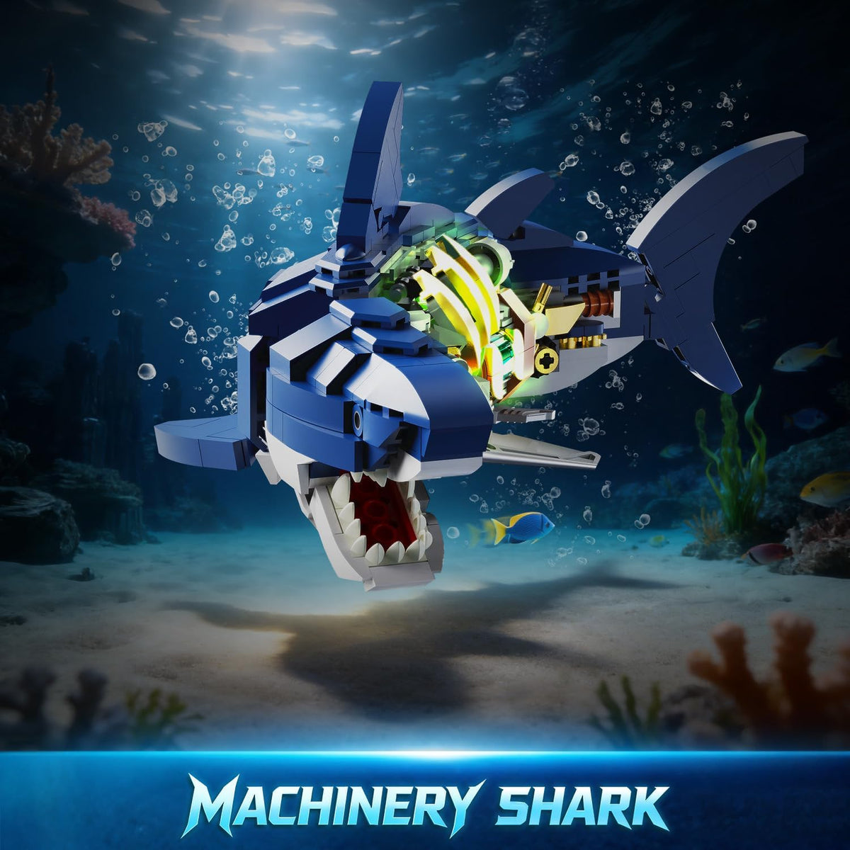 INSOON Mechanical Shark Building Set with LED Light 13054