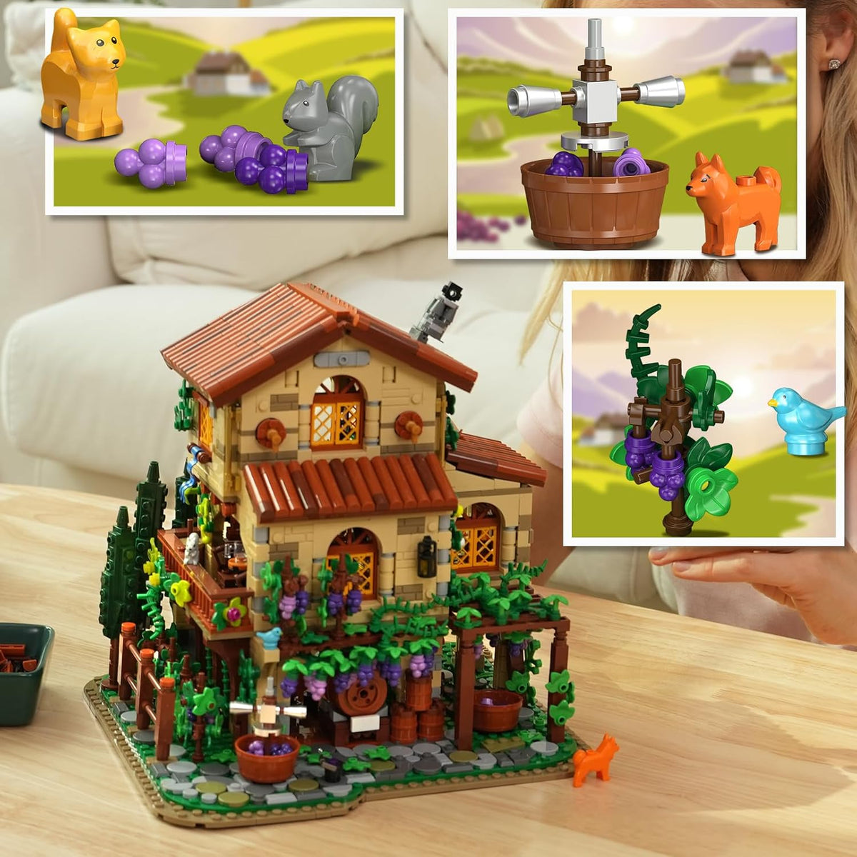 INSOON Winery Chateau House Building Set with Lights SC005