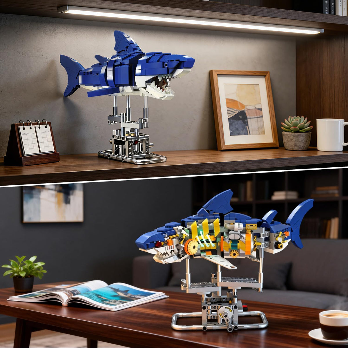 INSOON Mechanical Shark Building Set with LED Light 13054