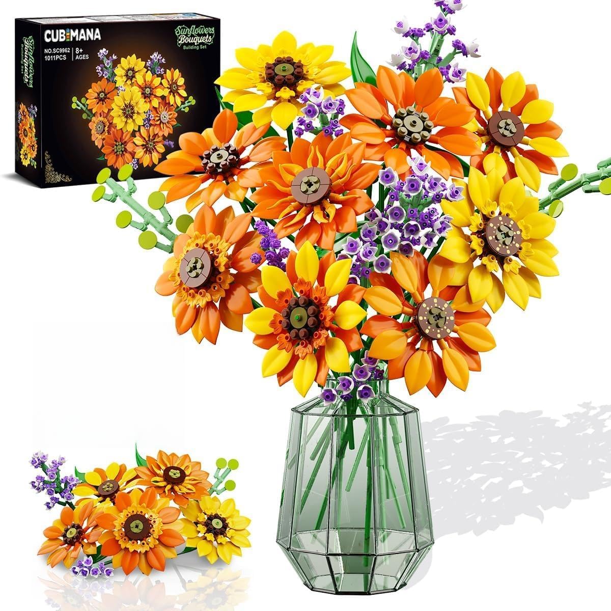 INSOON Sunflower Bouquet Building Set with Light SC9962