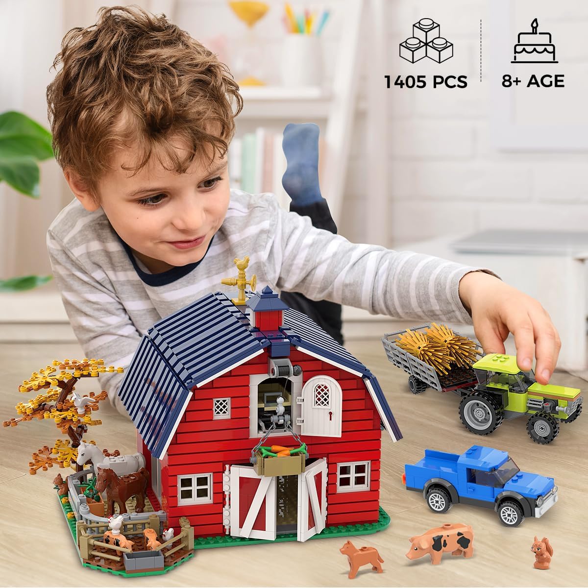 INSOON Farm Barn Building Set with LED HG1025