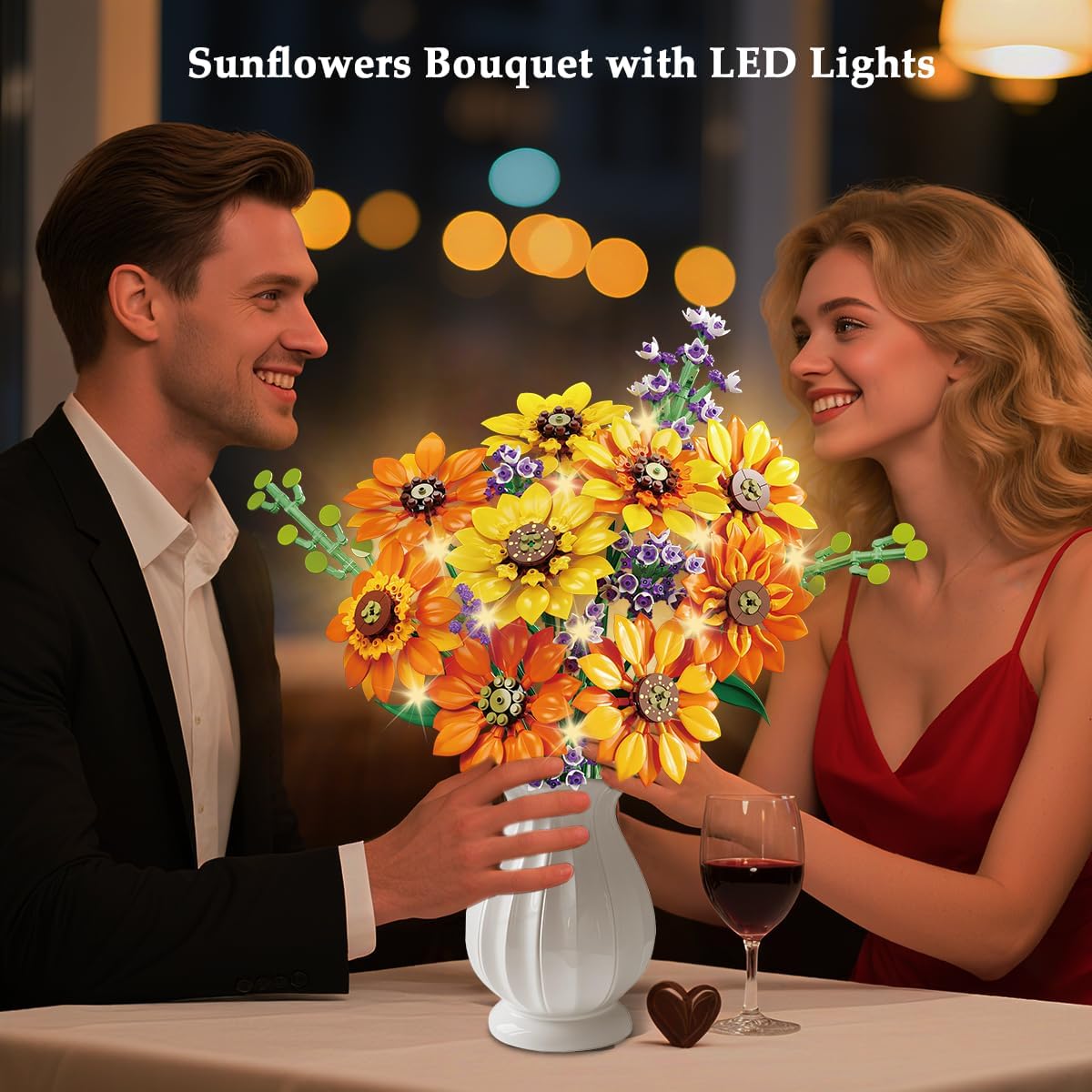INSOON Sunflower Bouquet Building Set with Light SC9962
