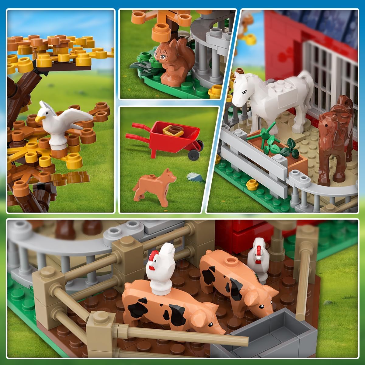 INSOON Farm Barn Building Set with LED HG1025