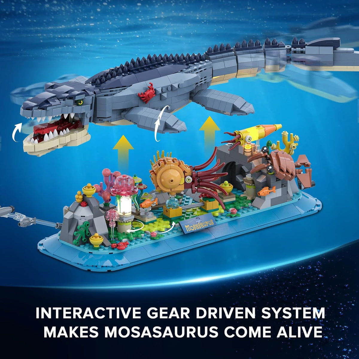 INSOON Mosasaurus Building Set with LED Light HG1023