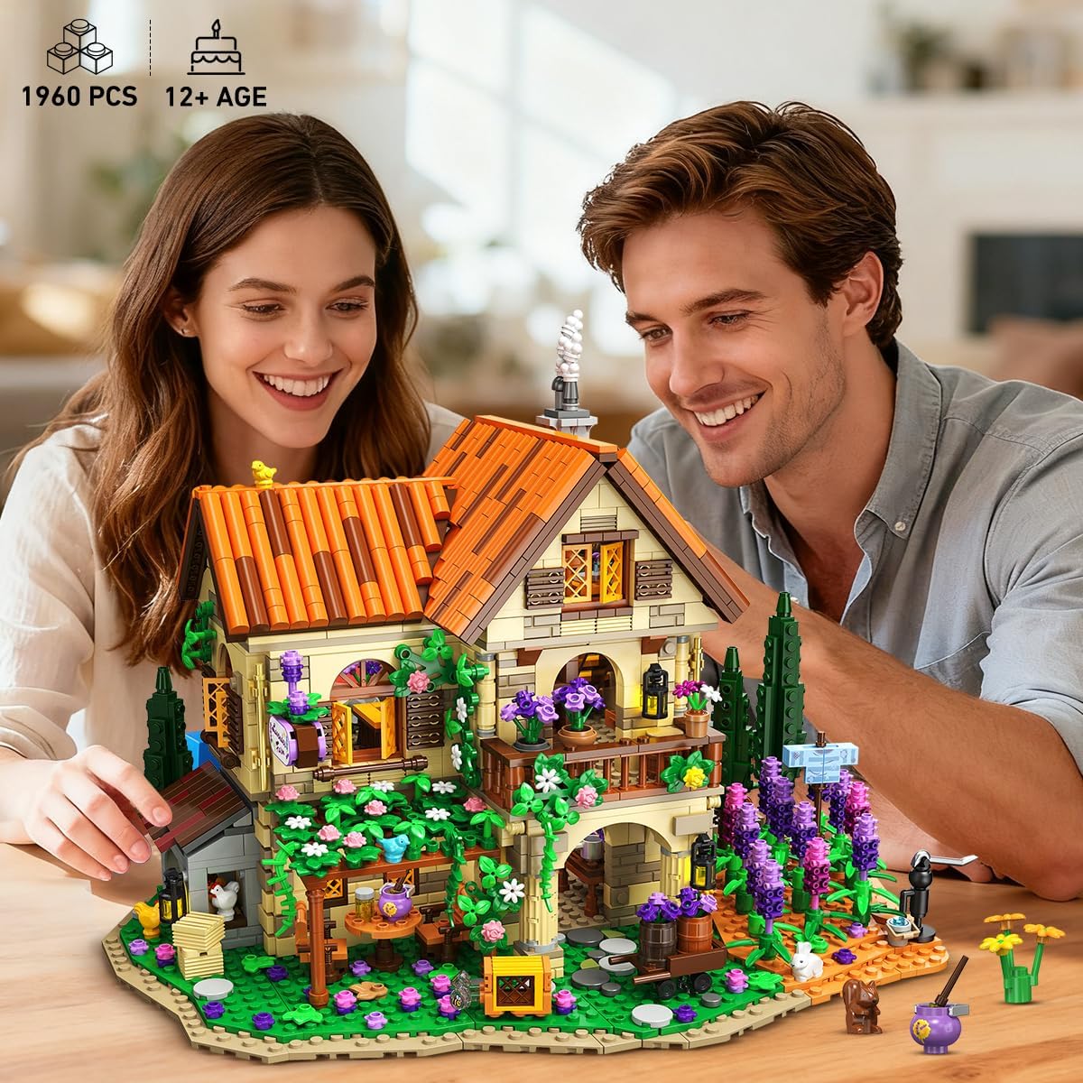 INSOON Lavender Manor House Building Set with Lights SC8847