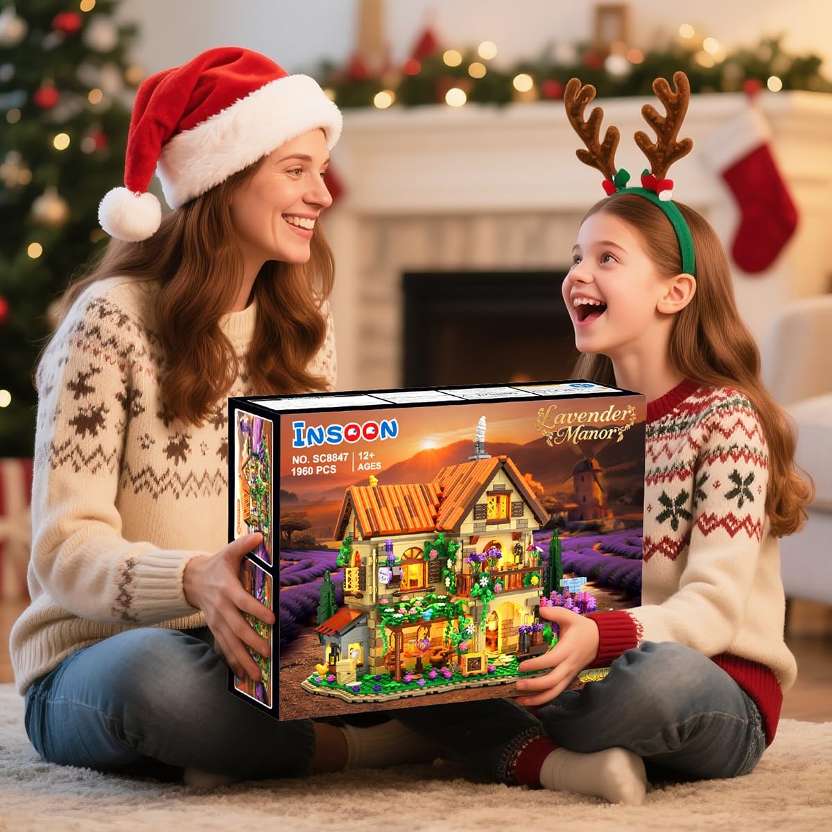 INSOON Lavender Manor House Building Set with Lights SC8847
