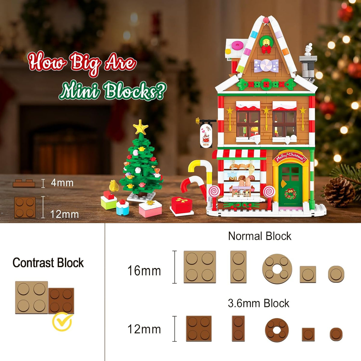 INSOON Advent Calendar 2026 Christmas Main Street Building Set with Lights SC9967
