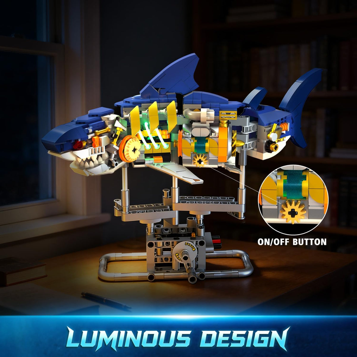 INSOON Mechanical Shark Building Set with LED Light 13054