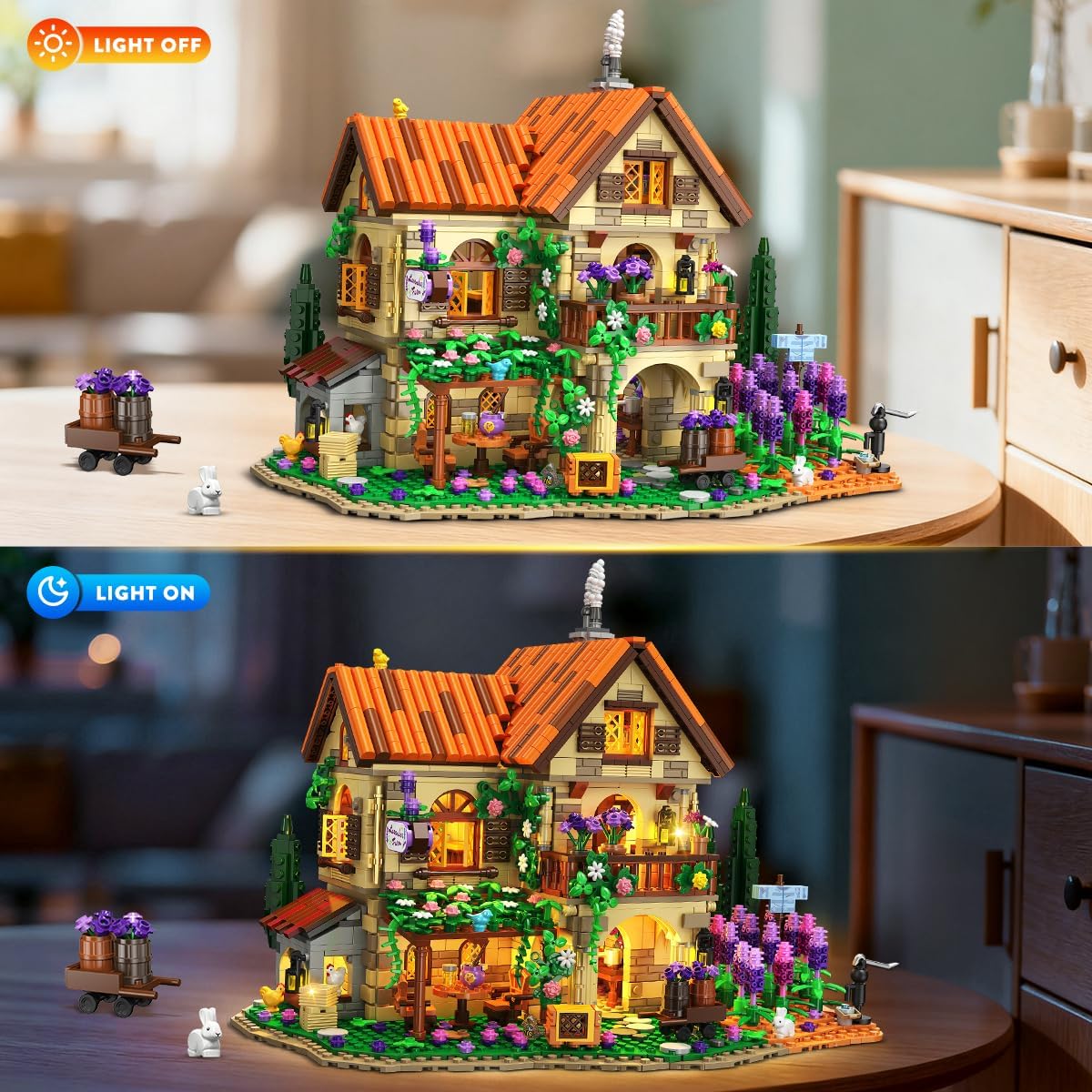 INSOON Lavender Manor House Building Set with Lights SC8847