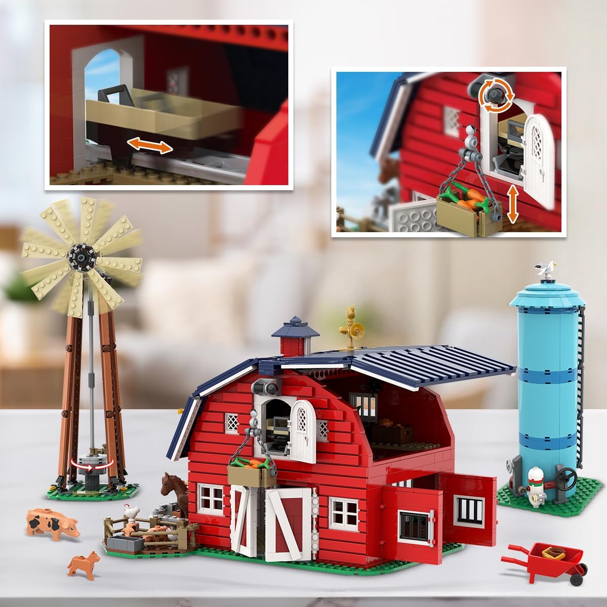 INSOON Farm Barn Building Set with LED HG1025