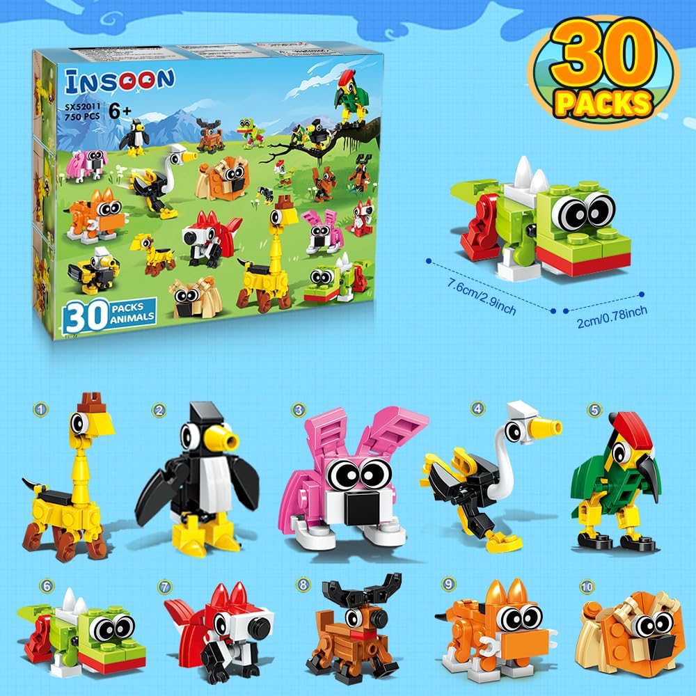 INSOON 30 Pack Party Favors Mini Building Sets SX52011