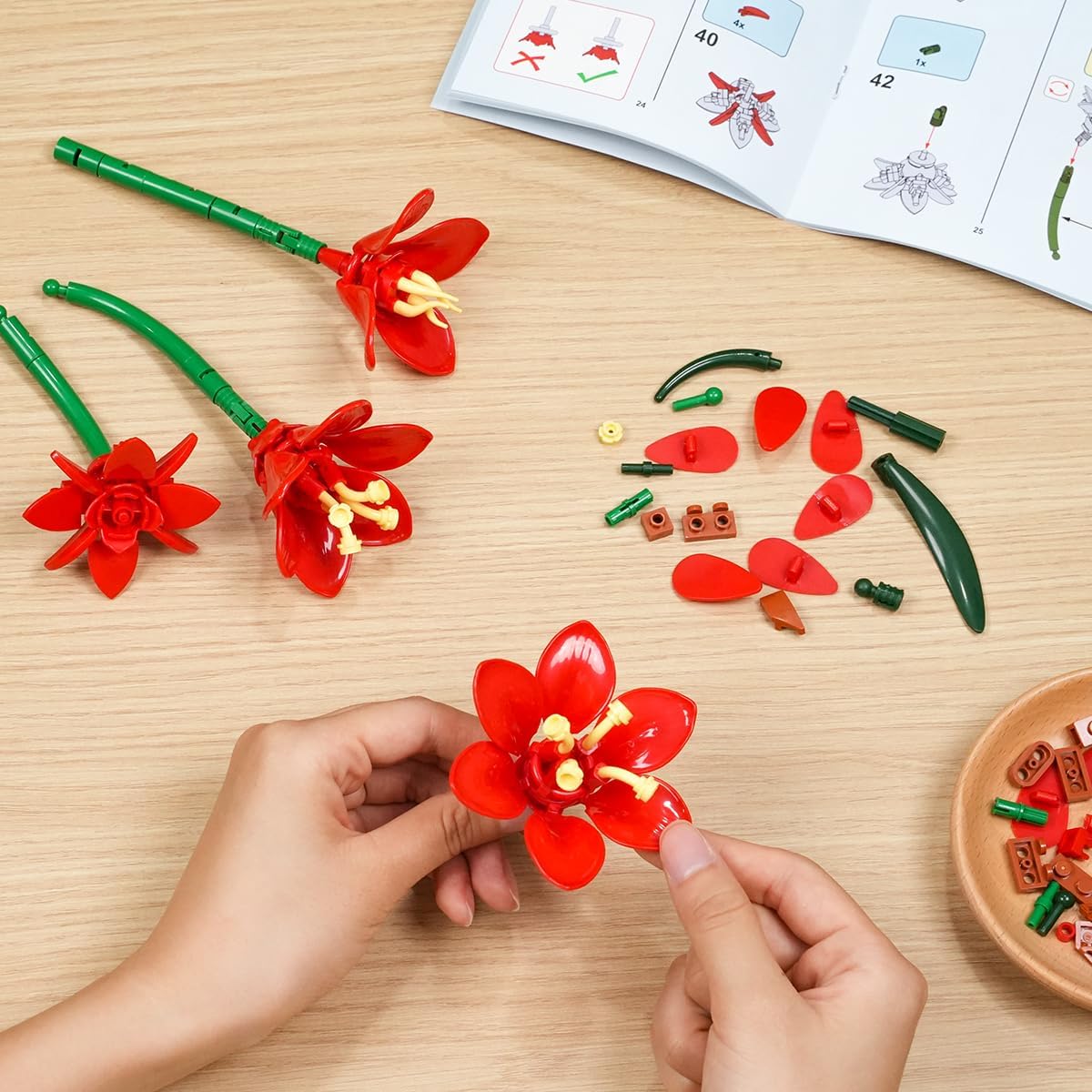 INSOON Amaryllis Flowers Bonsai Building Set SC8807