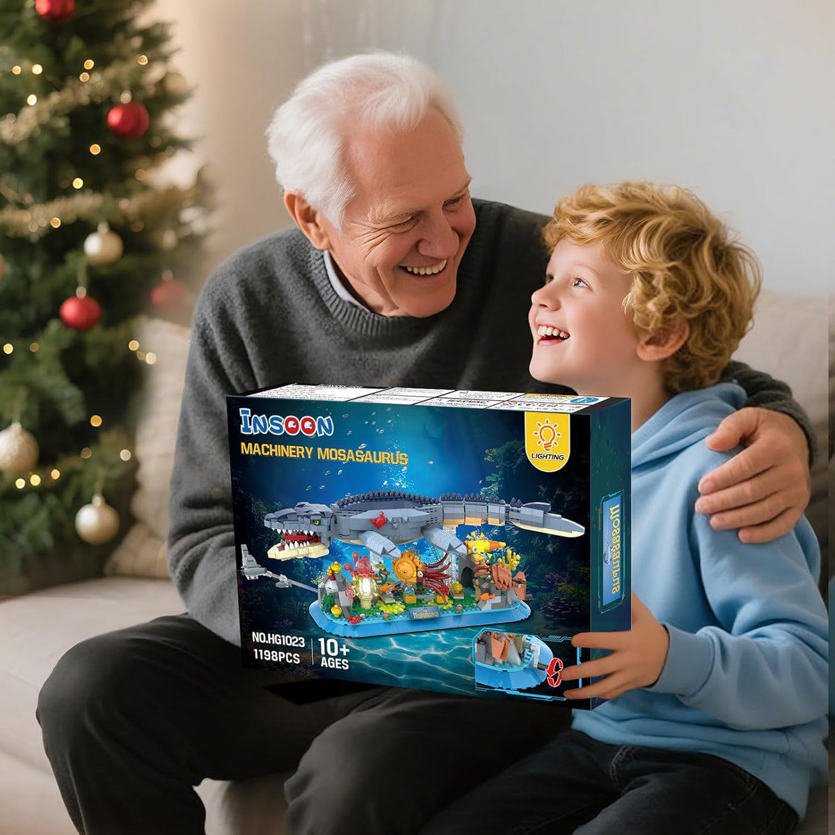 INSOON Mosasaurus Building Set with LED Light HG1023