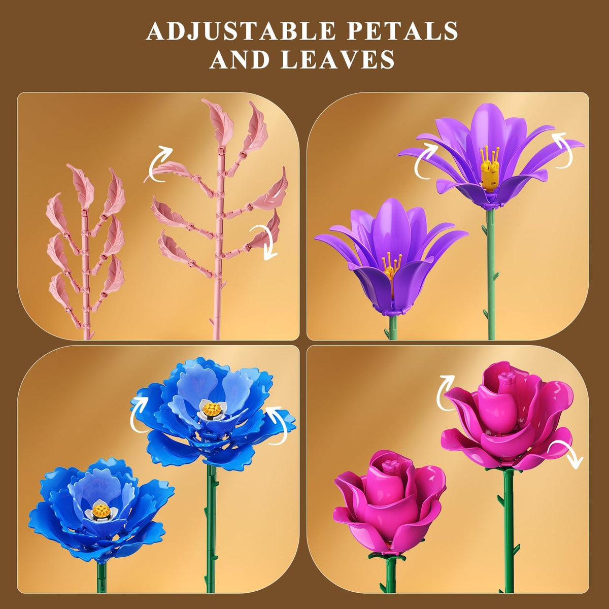 INSOON 21 Flowers Bouquet Building Set with Light SC9939