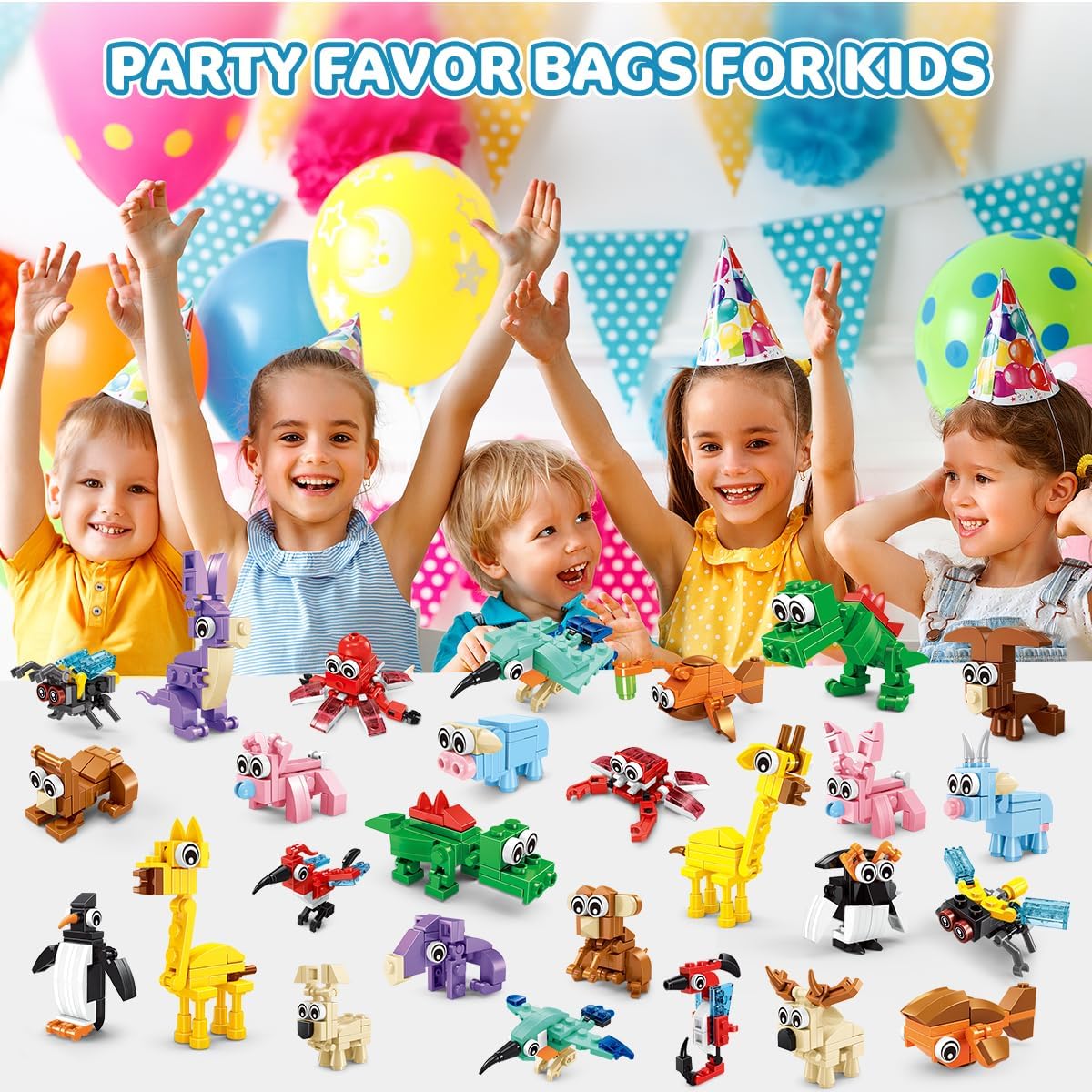 INSOON 30 Pack Animal Party Favors Mini Building Sets SX52098