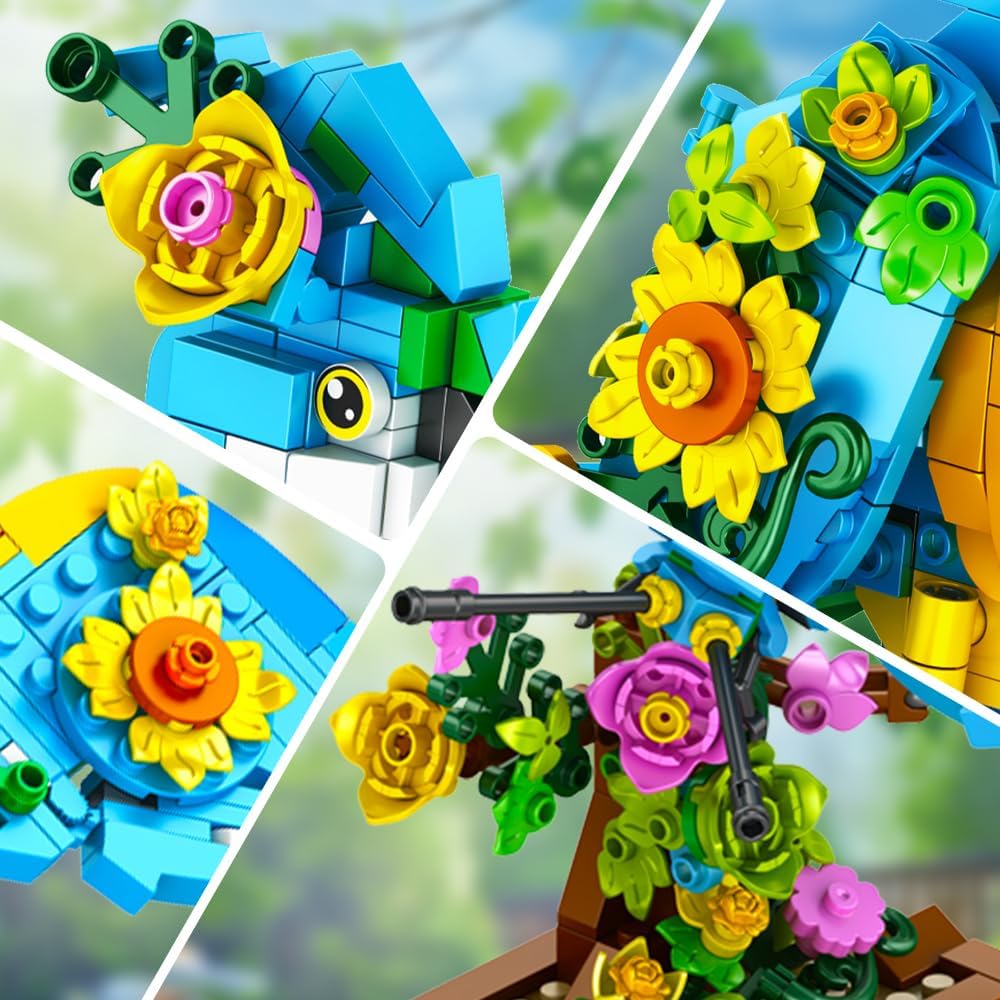 INSOON 3 in 1 Flower Cat Parrot Butterfly Building Set KB7137