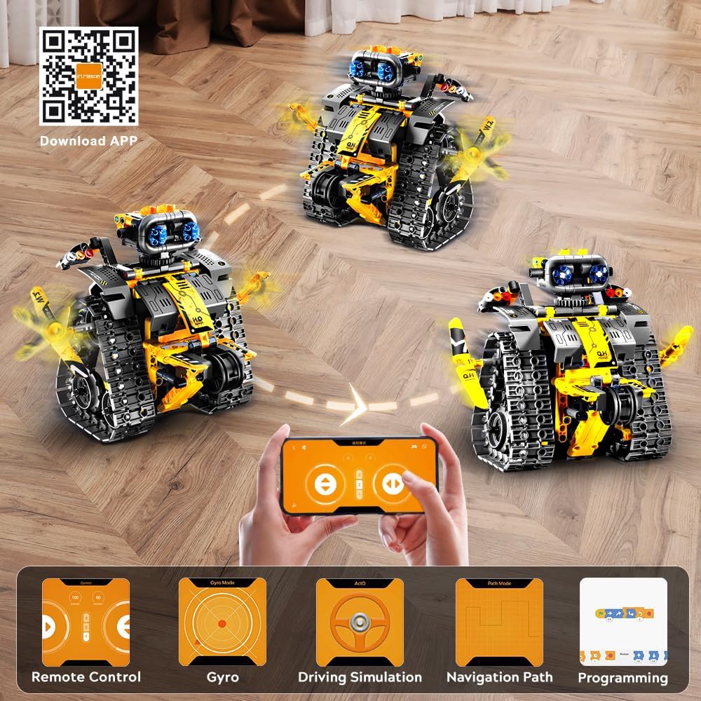 INSOON 5-in-1 App & Remote Control Robot Building Set (520 PCS) 8039-A