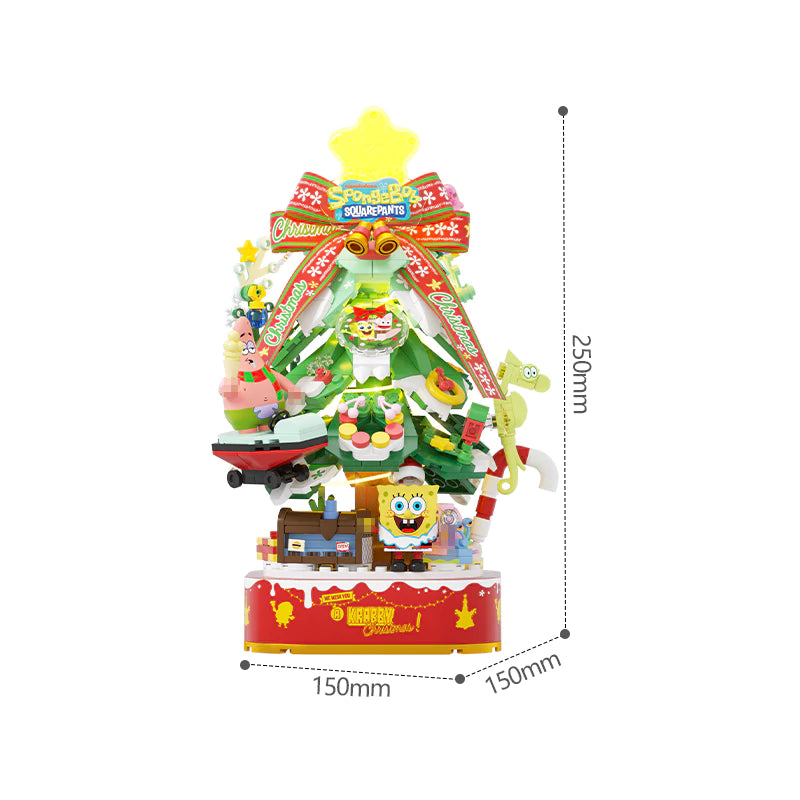 AreaX AB0065 SpongeBob SquarePants Happy Christmas Star Christmas Tree Movie