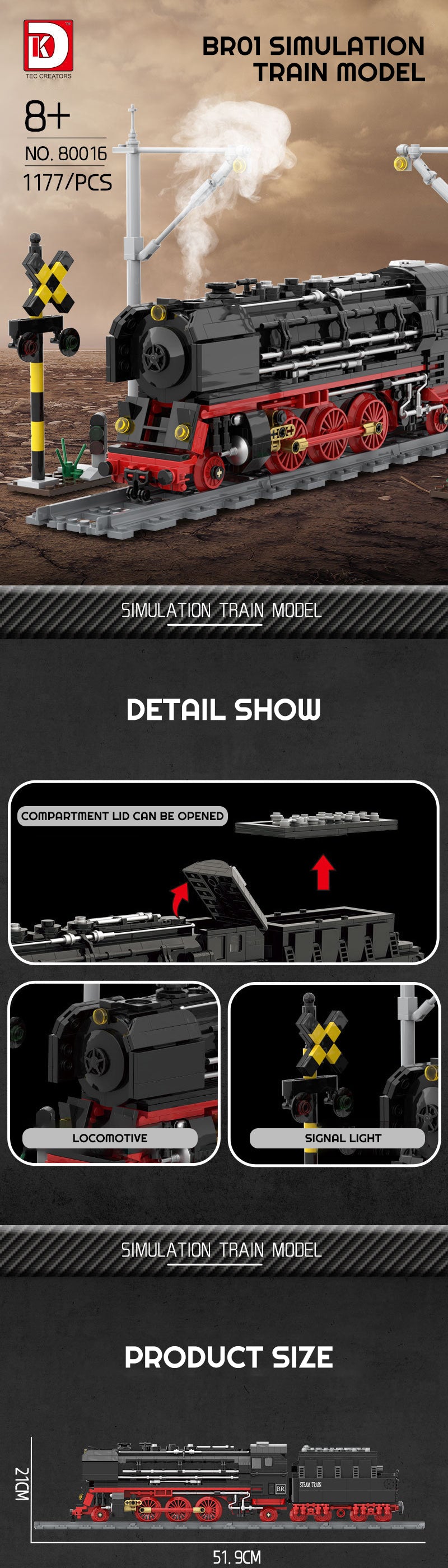 DK 80016 BR01 Simulation Train Model Trains