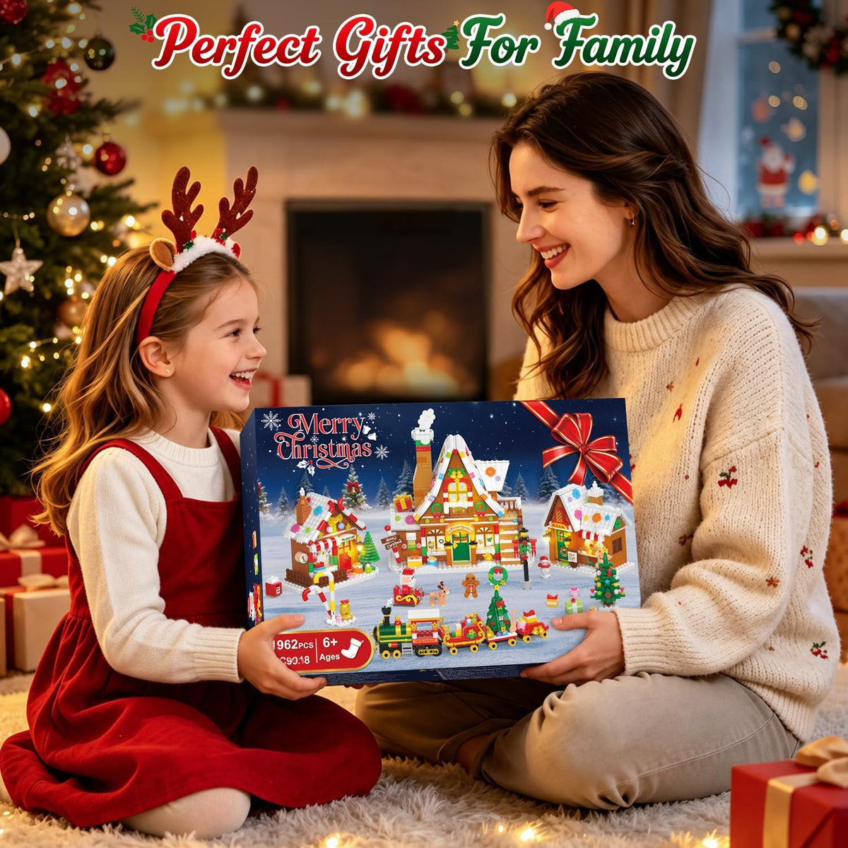 INSOON Gingerbread House Christmas Village Mini Building Set with Lights SC9918