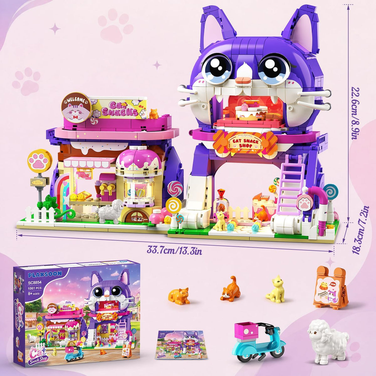 INSOON Friends Cat House Building Set with Lights SC8854