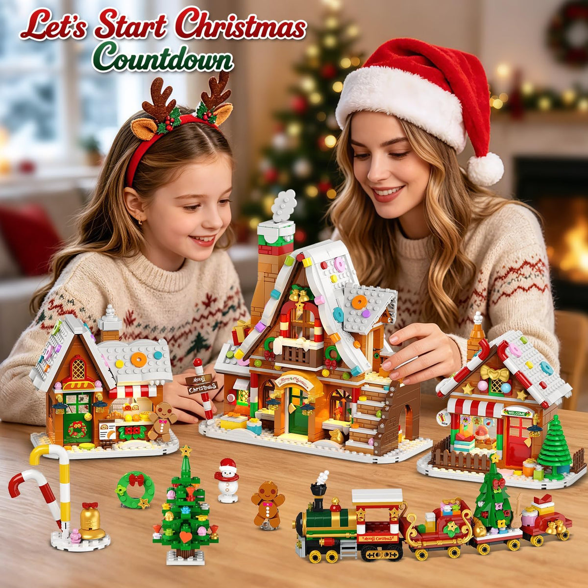 INSOON Advent Calendar 2026 Gingerbread House Mini Building Set with Lights SC9917