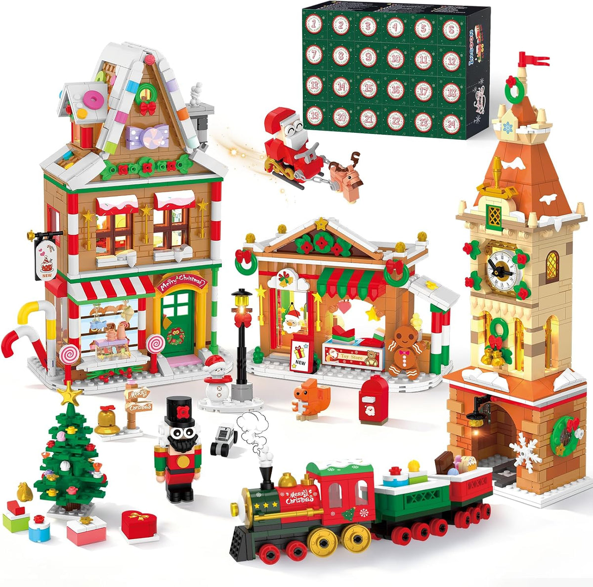 INSOON Advent Calendar 2026 Christmas Main Street Building Set with Lights SC9967