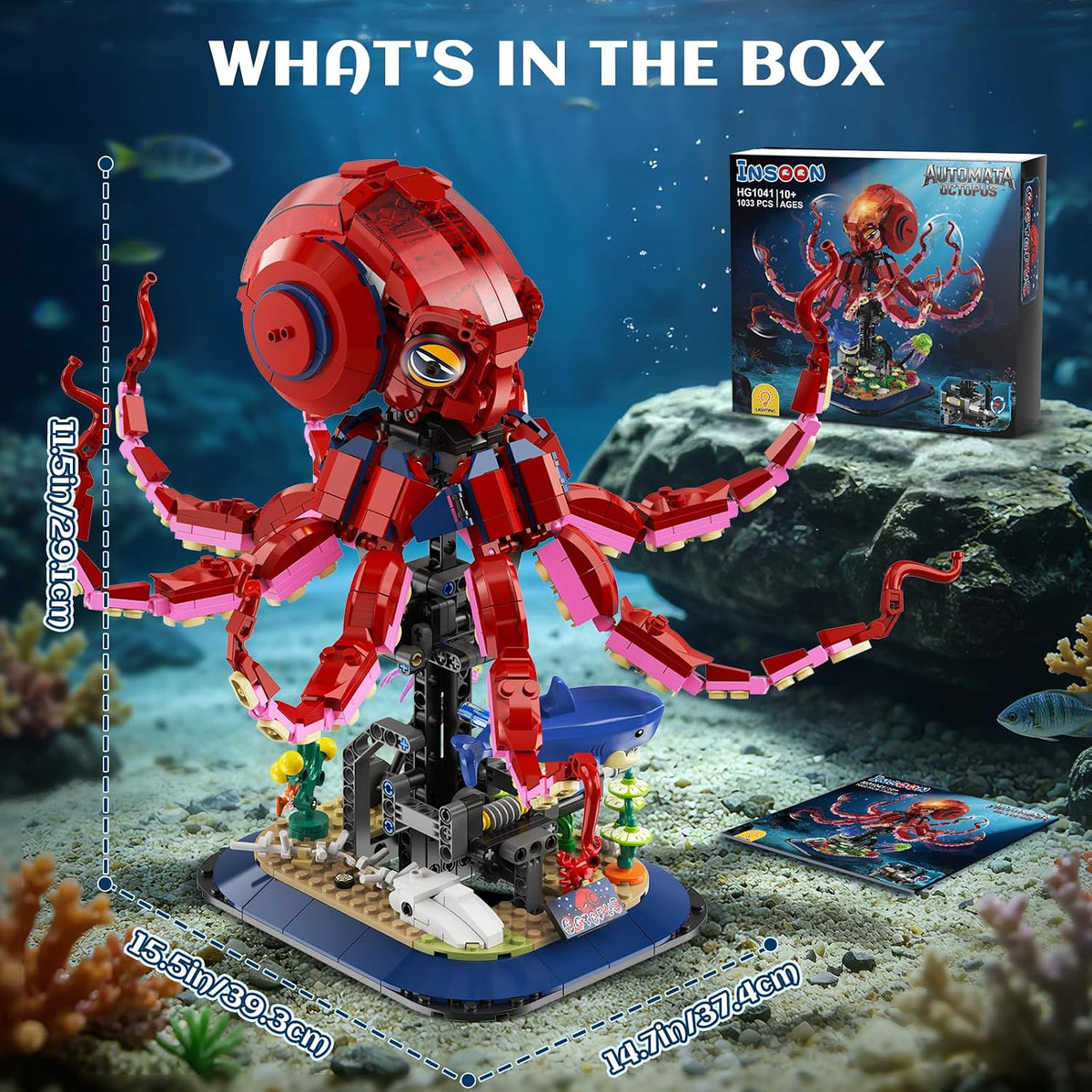INSOON Mechanical Octopus Building Set with Lights HG1041
