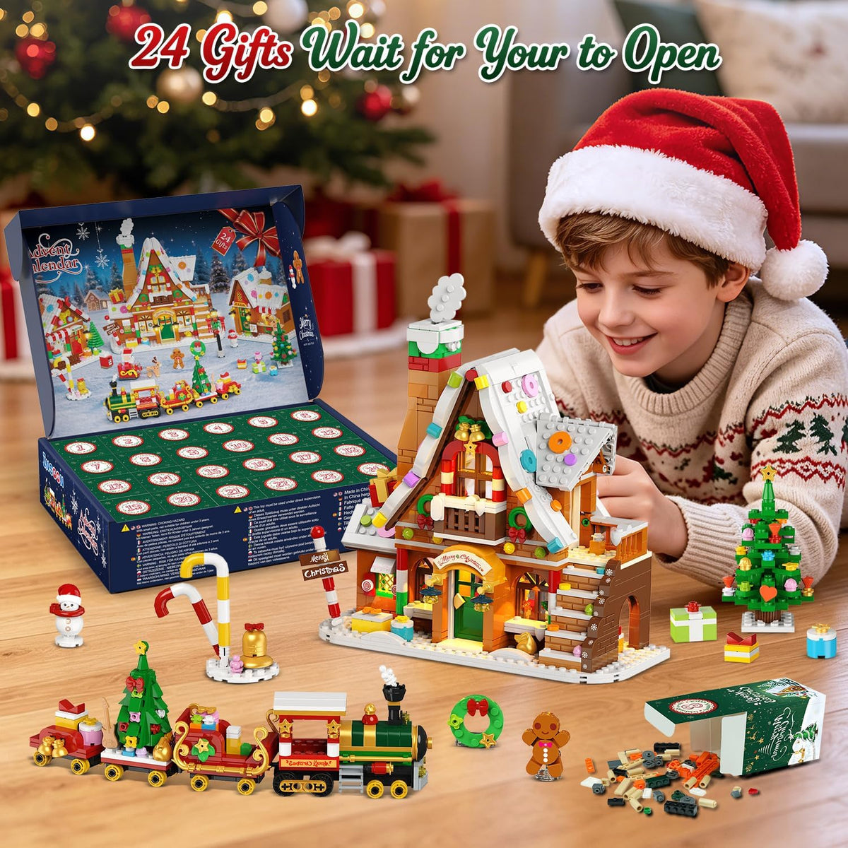 INSOON Advent Calendar 2026 Gingerbread House Mini Building Set with Lights SC9917
