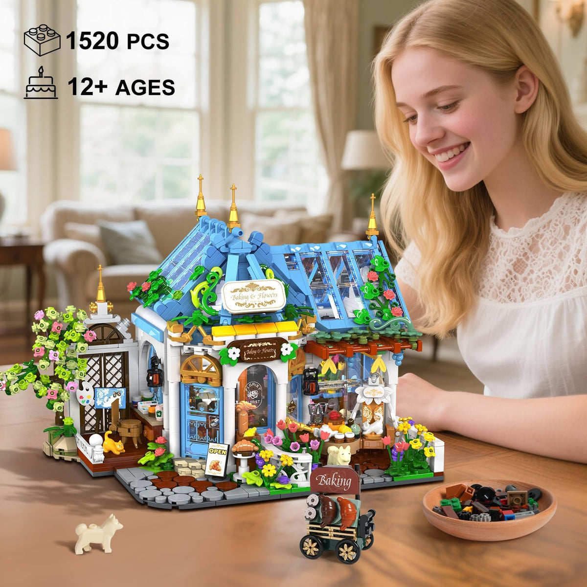 INSOON Flower Café House Building Set with LED SC9908
