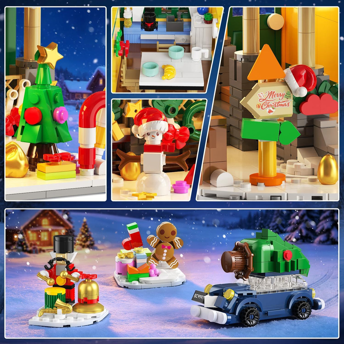 INSOON Advent Calendar 2026 Christmas House Mini Building Set with Lights SC9997