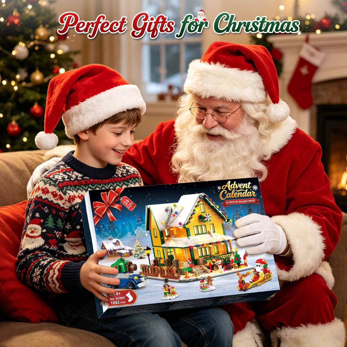 INSOON Advent Calendar 2026 Christmas House Mini Building Set with Lights SC9997