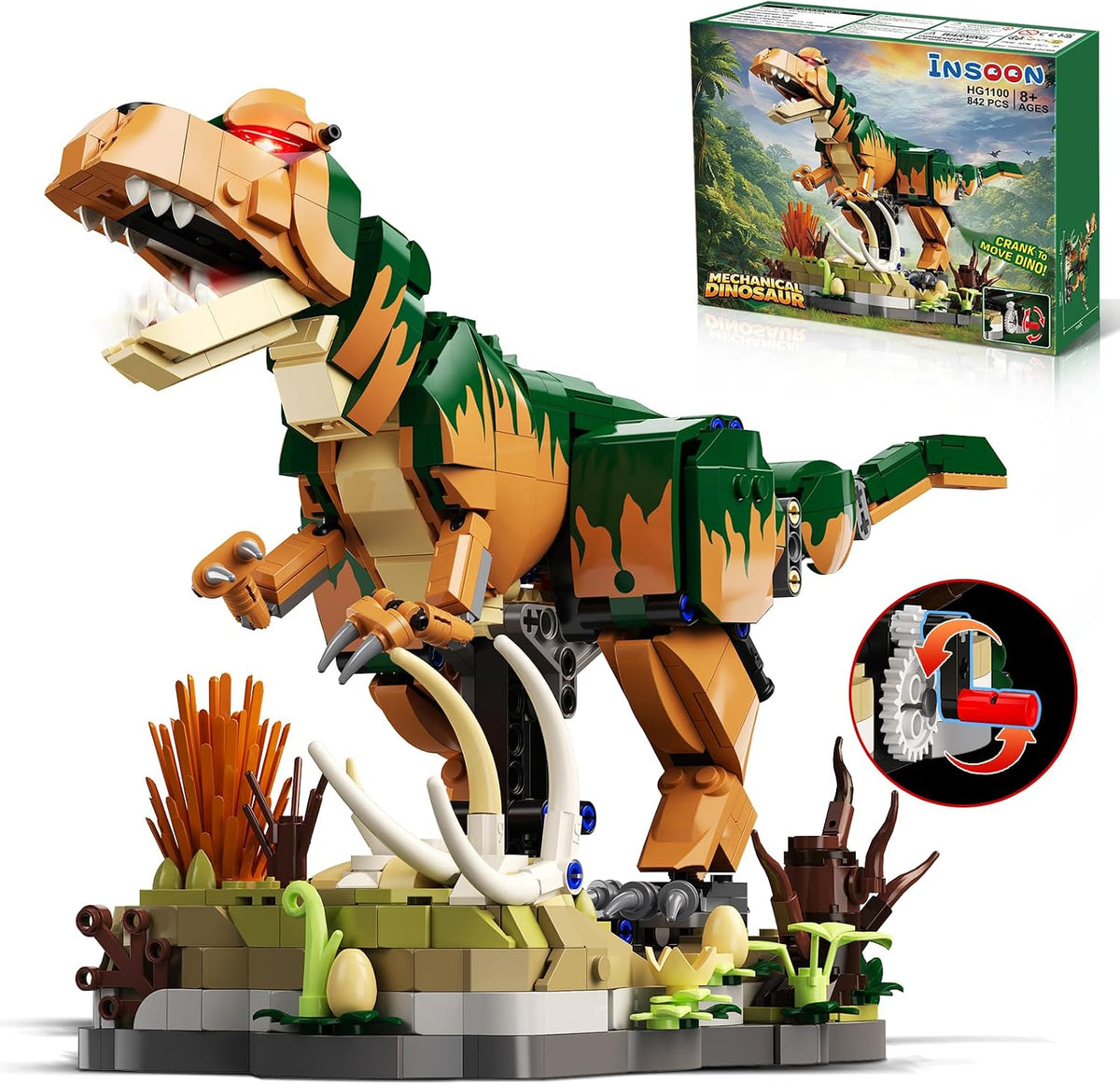 INSOON Mechanical Dinosaur Building Set HG1100