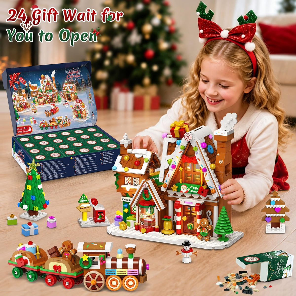 INSOON Advent Calendar 2026 Gingerbread House Mini Building Set with Lights SC9995