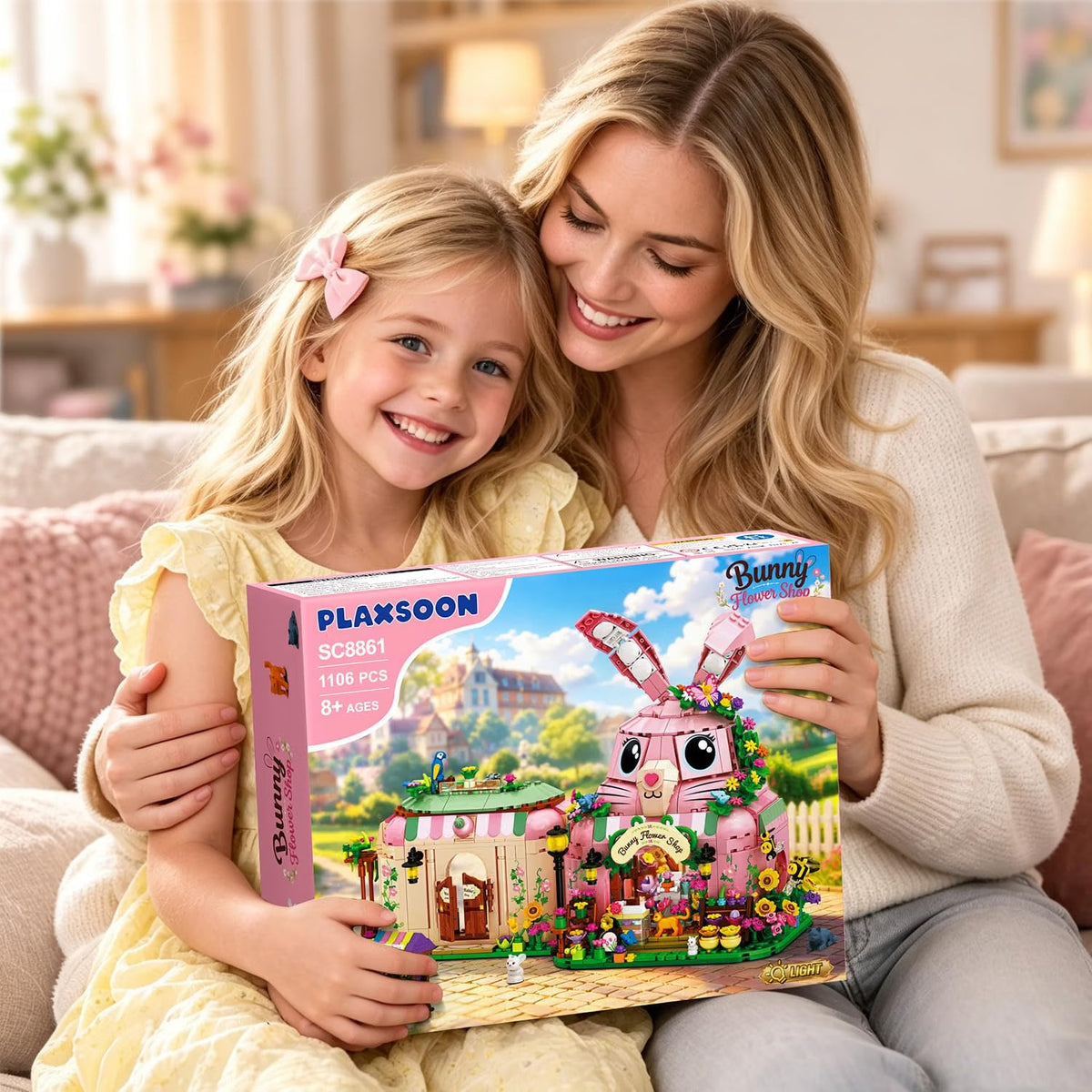 INSOON Friends Bunny Flower House Building Set with Lights SC8861