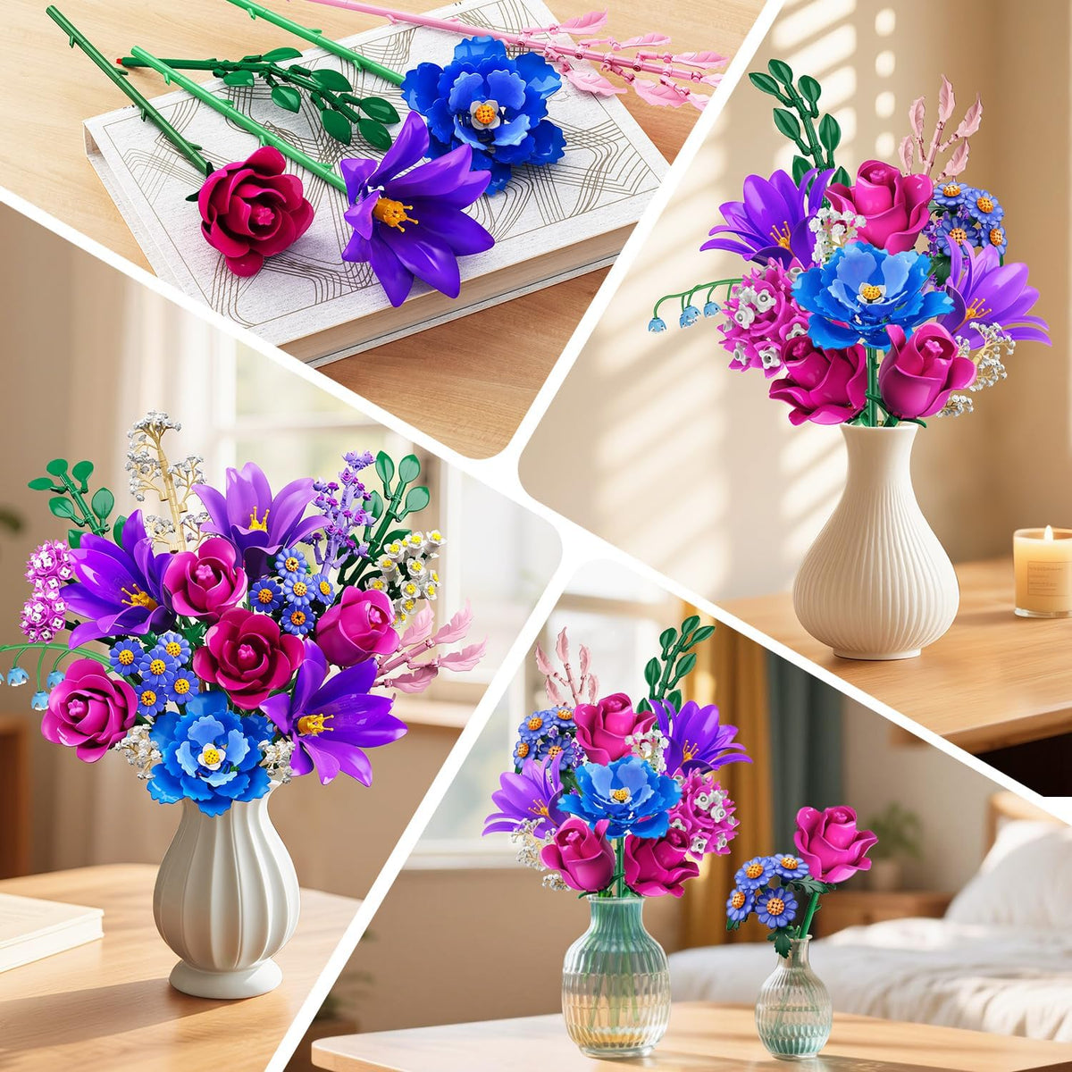 INSOON 21 Flowers Bouquet Building Set with Light SC9939