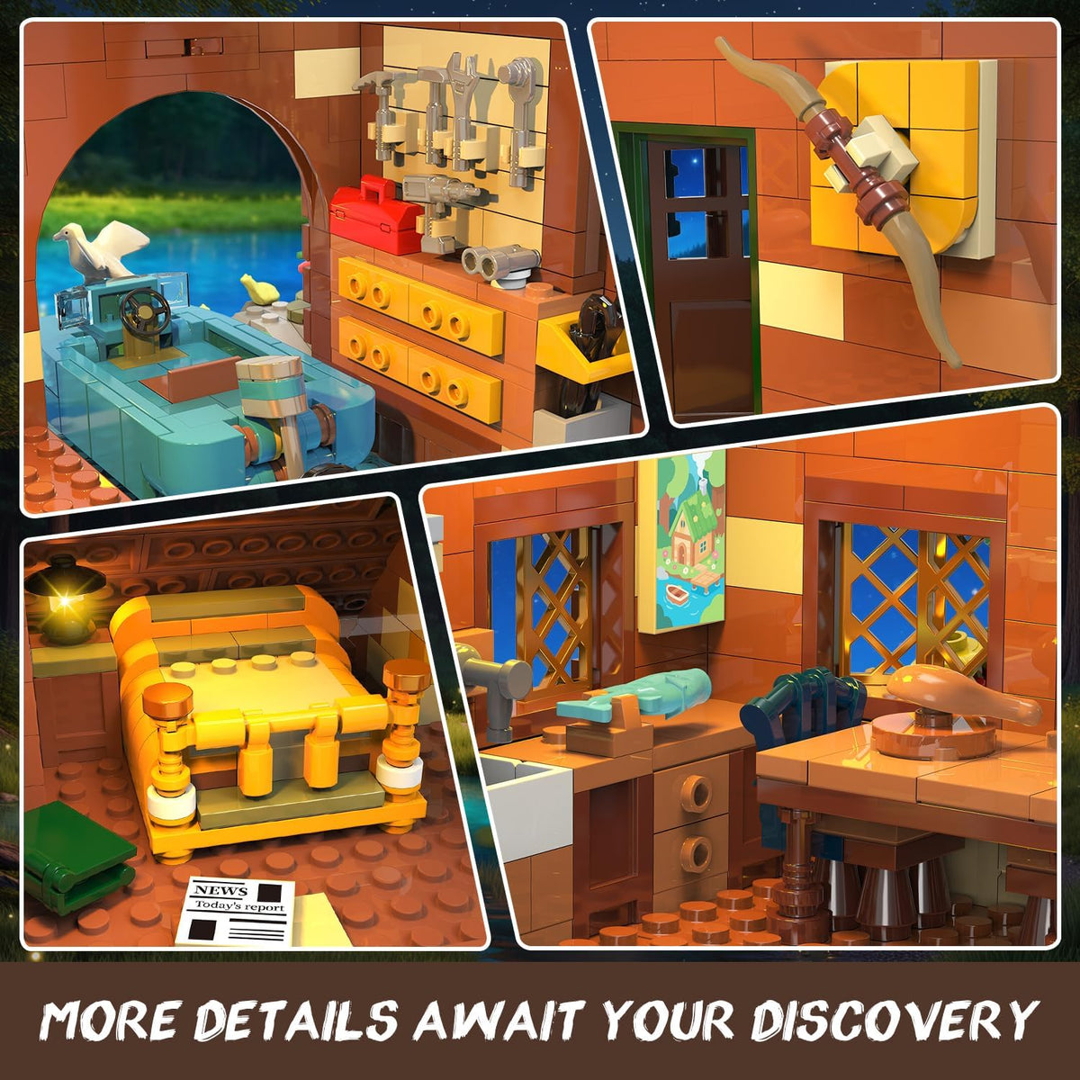 INSOON Overwater Cabin Mini Building Set with Light SC8821