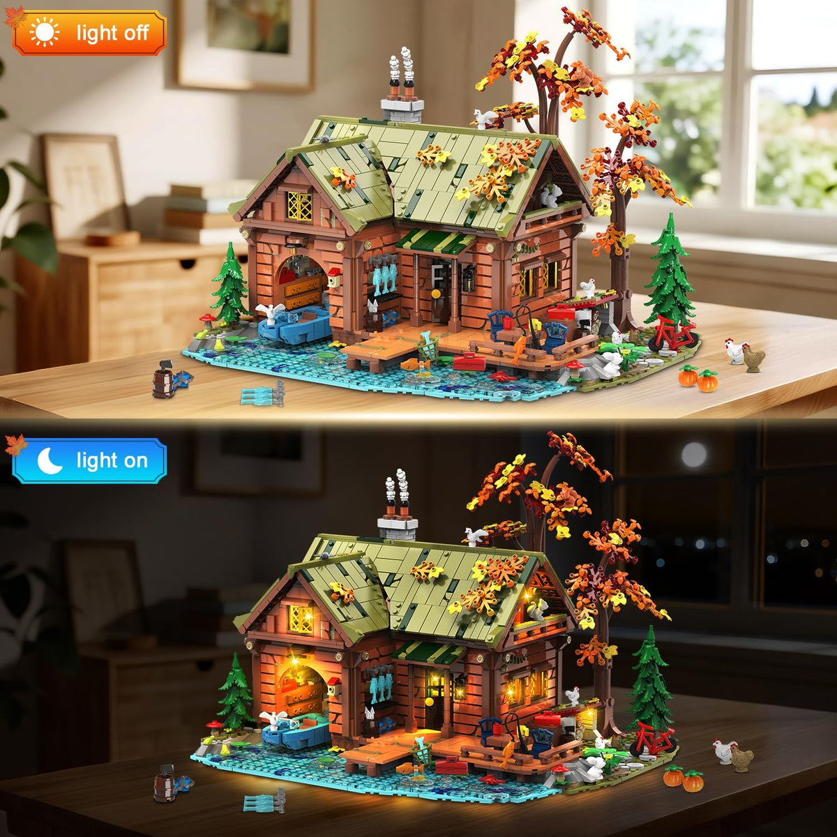 INSOON Overwater Cabin Mini Building Set with Light SC8821