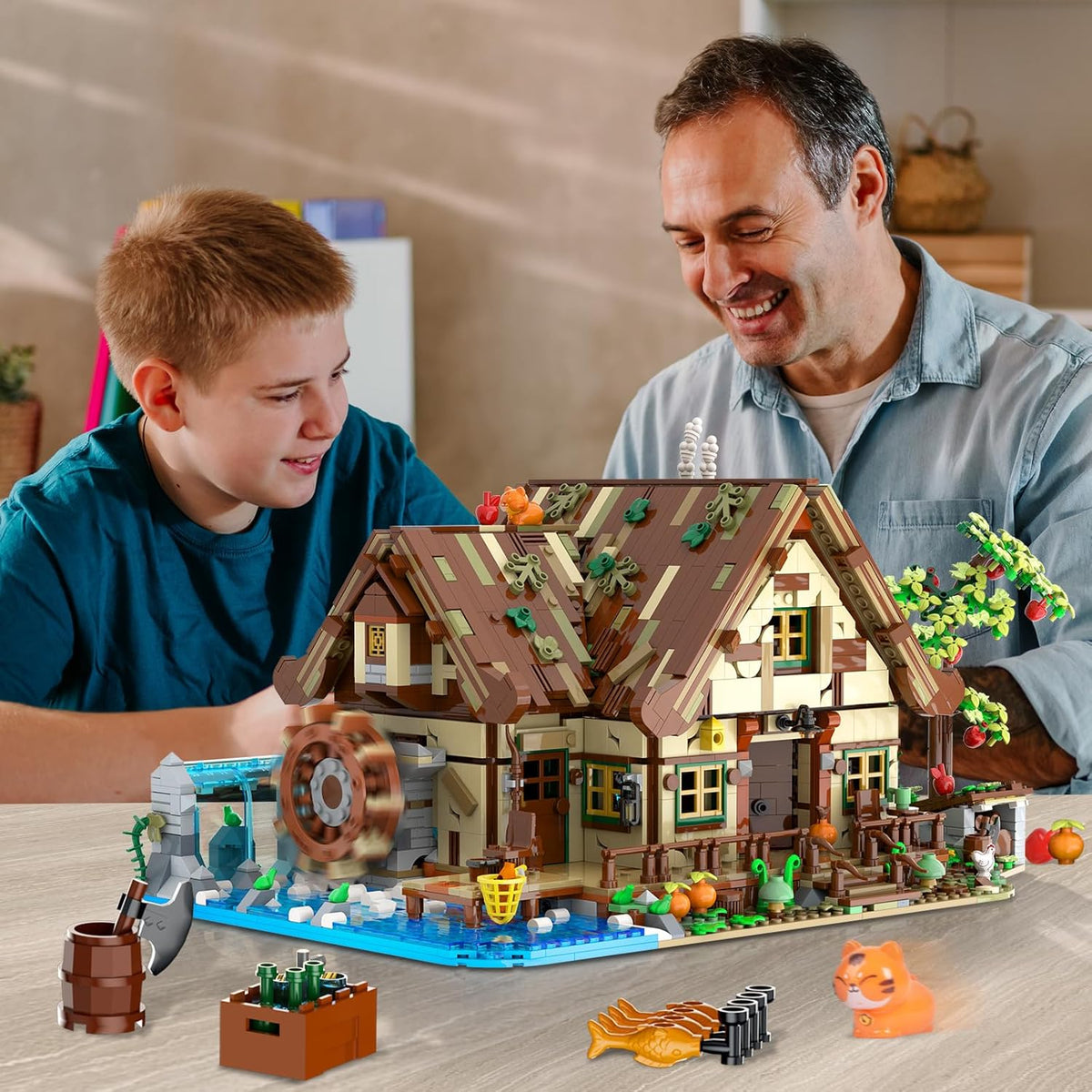 INSOON Wood Cabin Building Set with LED Light 6106