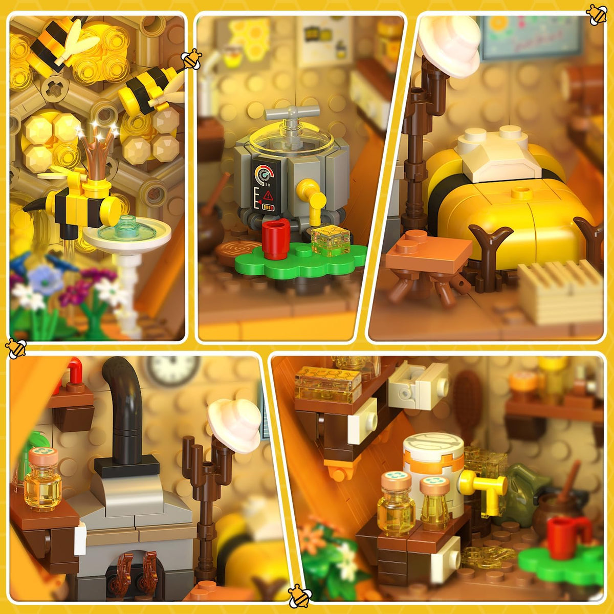INSOON Bee Farm House Building Set with Light SC8825