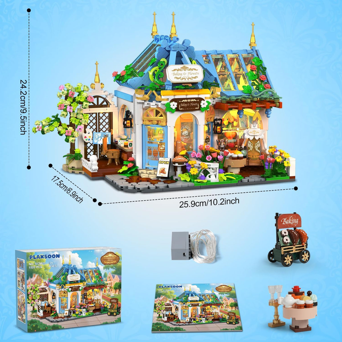 INSOON Flower Café House Building Set with LED SC9908
