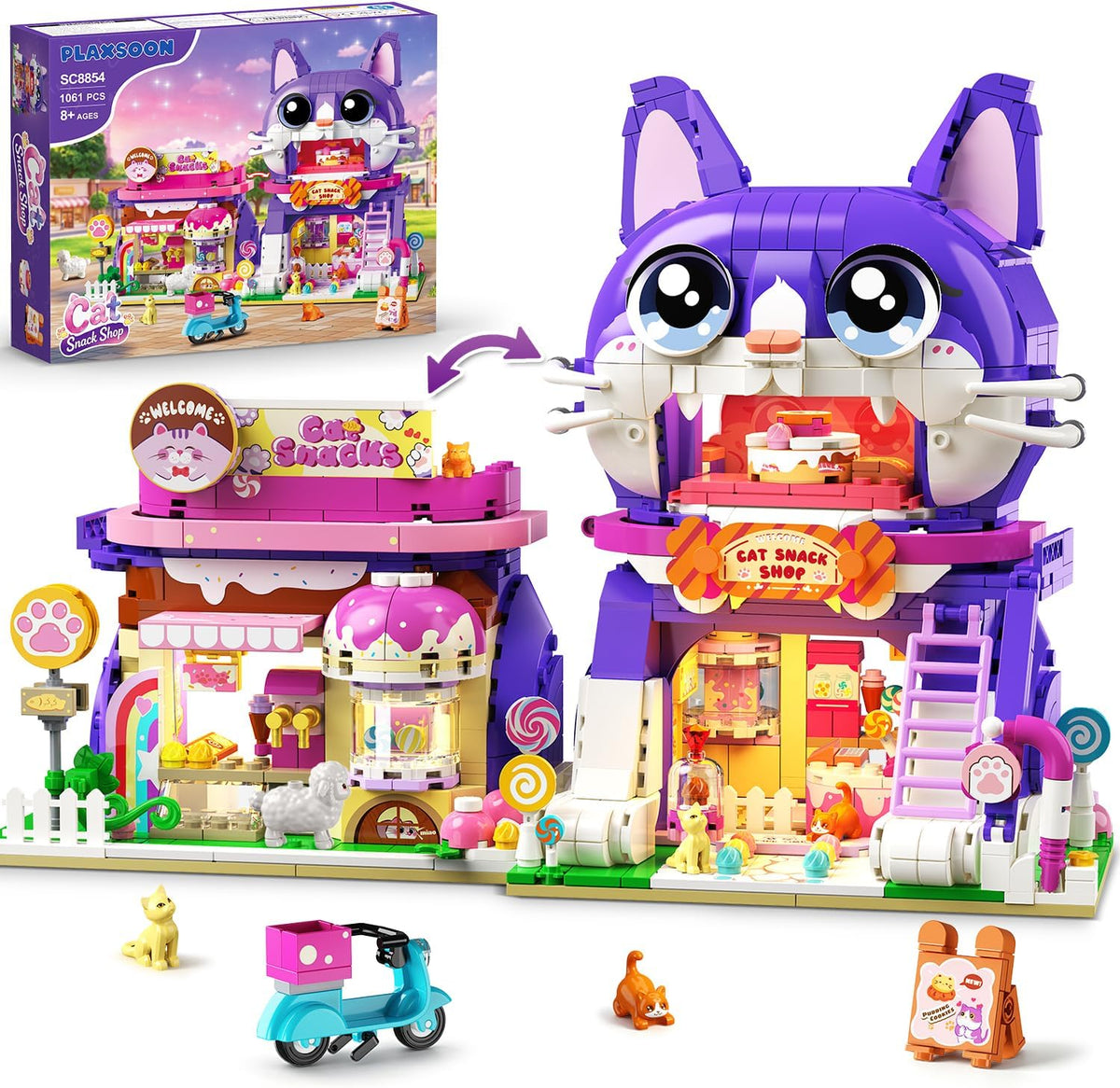 INSOON Friends Cat House Building Set with Lights SC8854