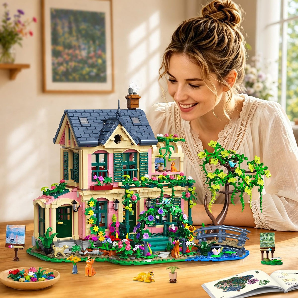 INSOON Artist Garden House Building Set with Lights SC8841
