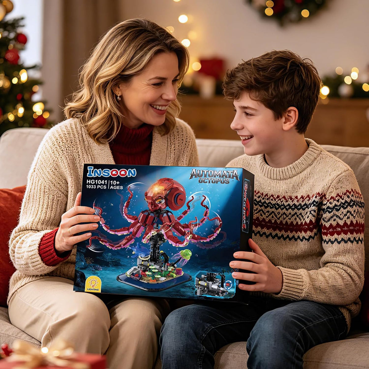 INSOON Mechanical Octopus Building Set with Lights HG1041