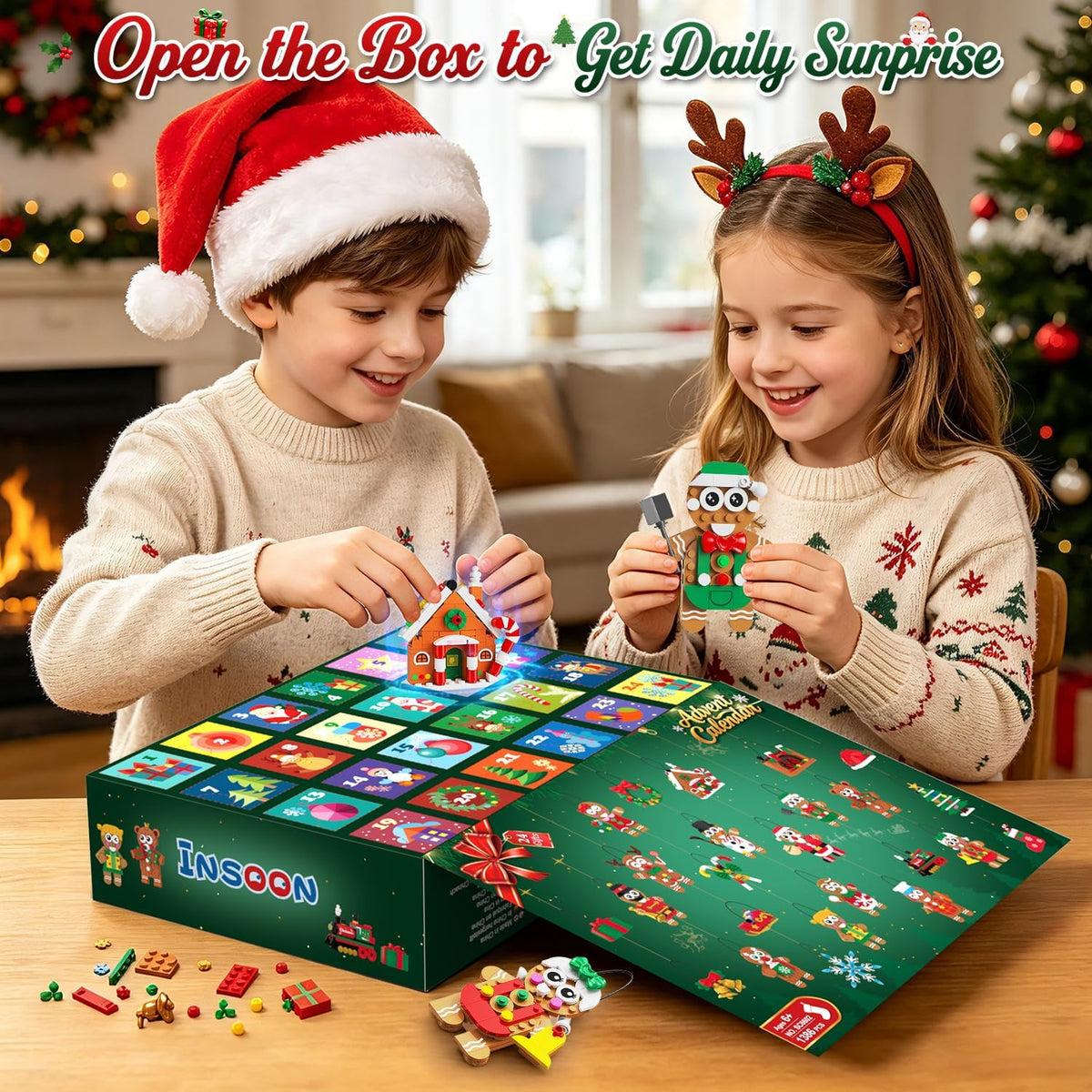 INSOON Advent Calendar 2026 Gingerbread Christmas Ornaments Building Set SC6602
