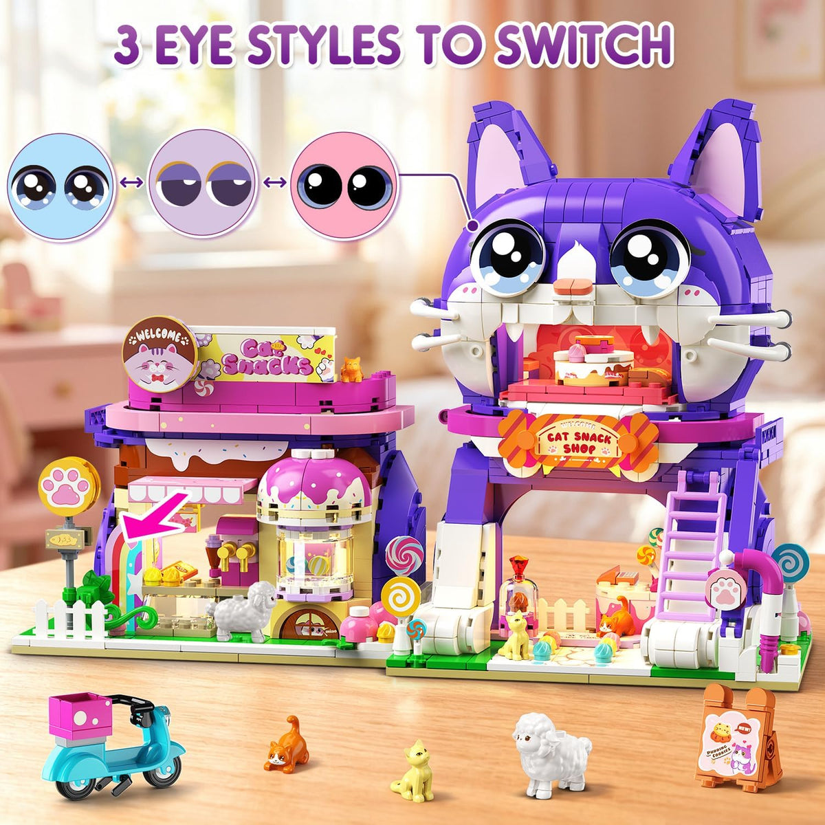 INSOON Friends Cat House Building Set with Lights SC8854