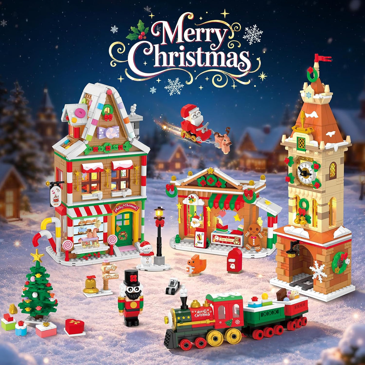 INSOON Advent Calendar 2026 Christmas Main Street Building Set with Lights SC9967