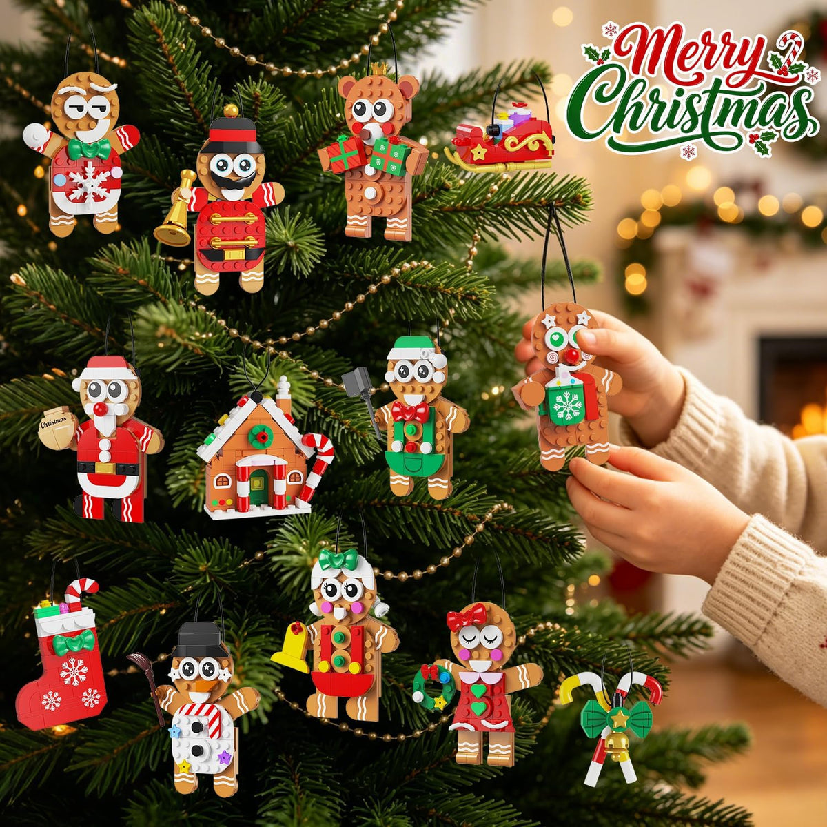 INSOON Advent Calendar 2026 Gingerbread Christmas Ornaments Building Set SC6602