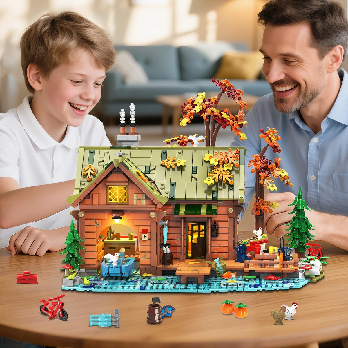 INSOON Overwater Cabin Mini Building Set with Light SC8821