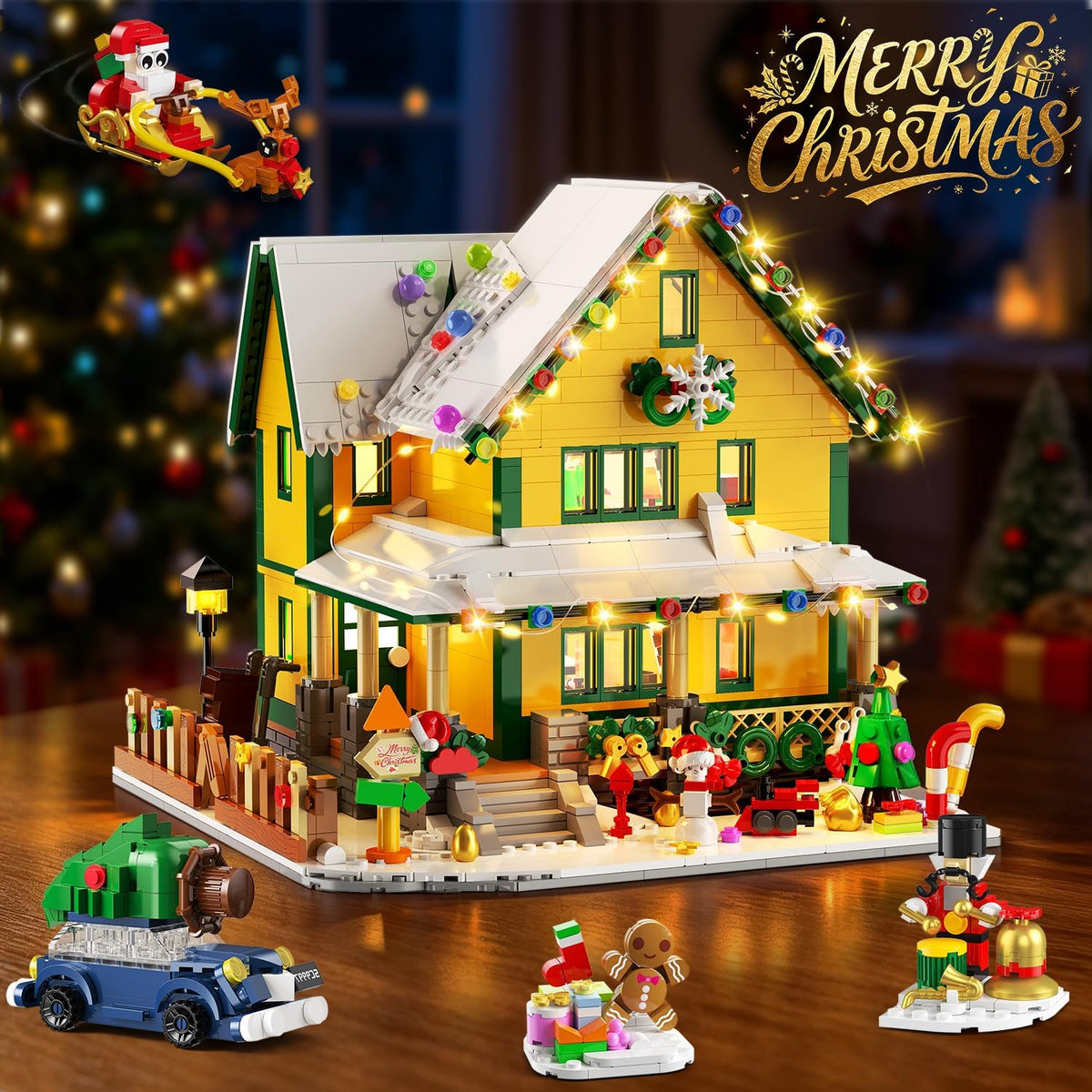 INSOON Advent Calendar 2026 Christmas House Mini Building Set with Lights SC9997